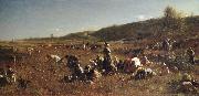 Eastman Johnson THe Cranberry Harvest,Island of Nantucket oil painting